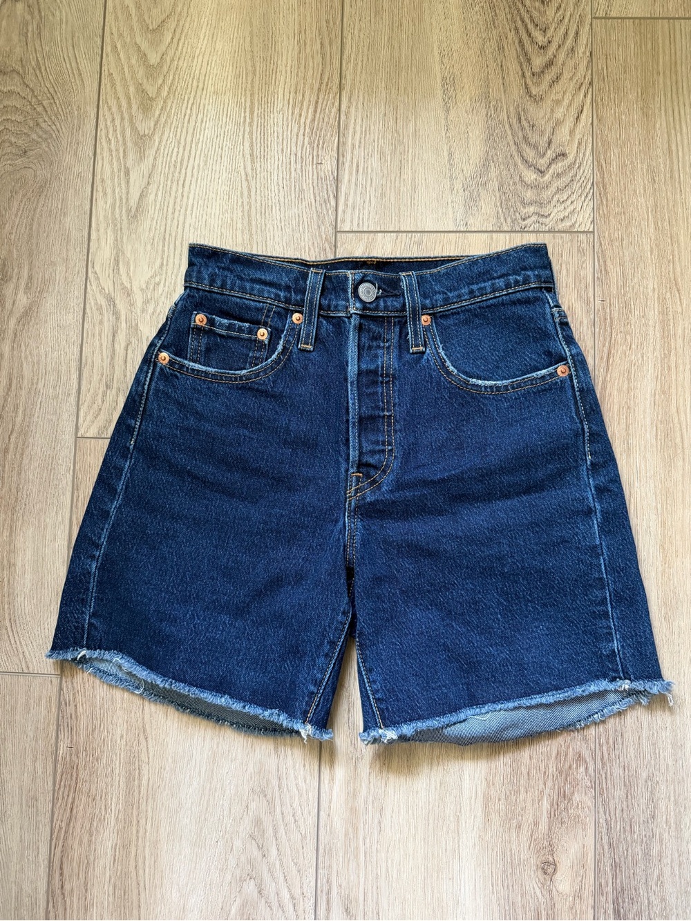 Levi’s 501 Dark Wash Denim Cutoff Shorts